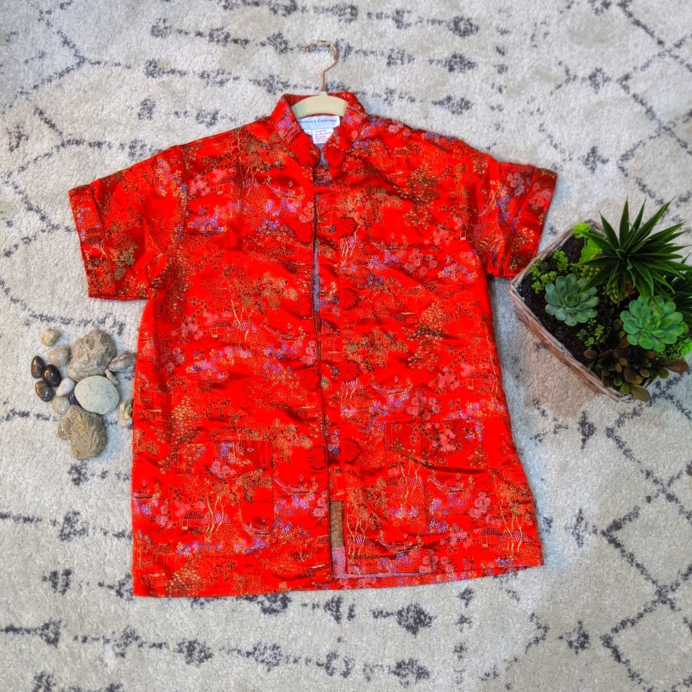 Chinese Mock Neck Blouse/Top Coat